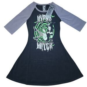 Killstar Hypno Witch Raglan Skater Dress S NWT